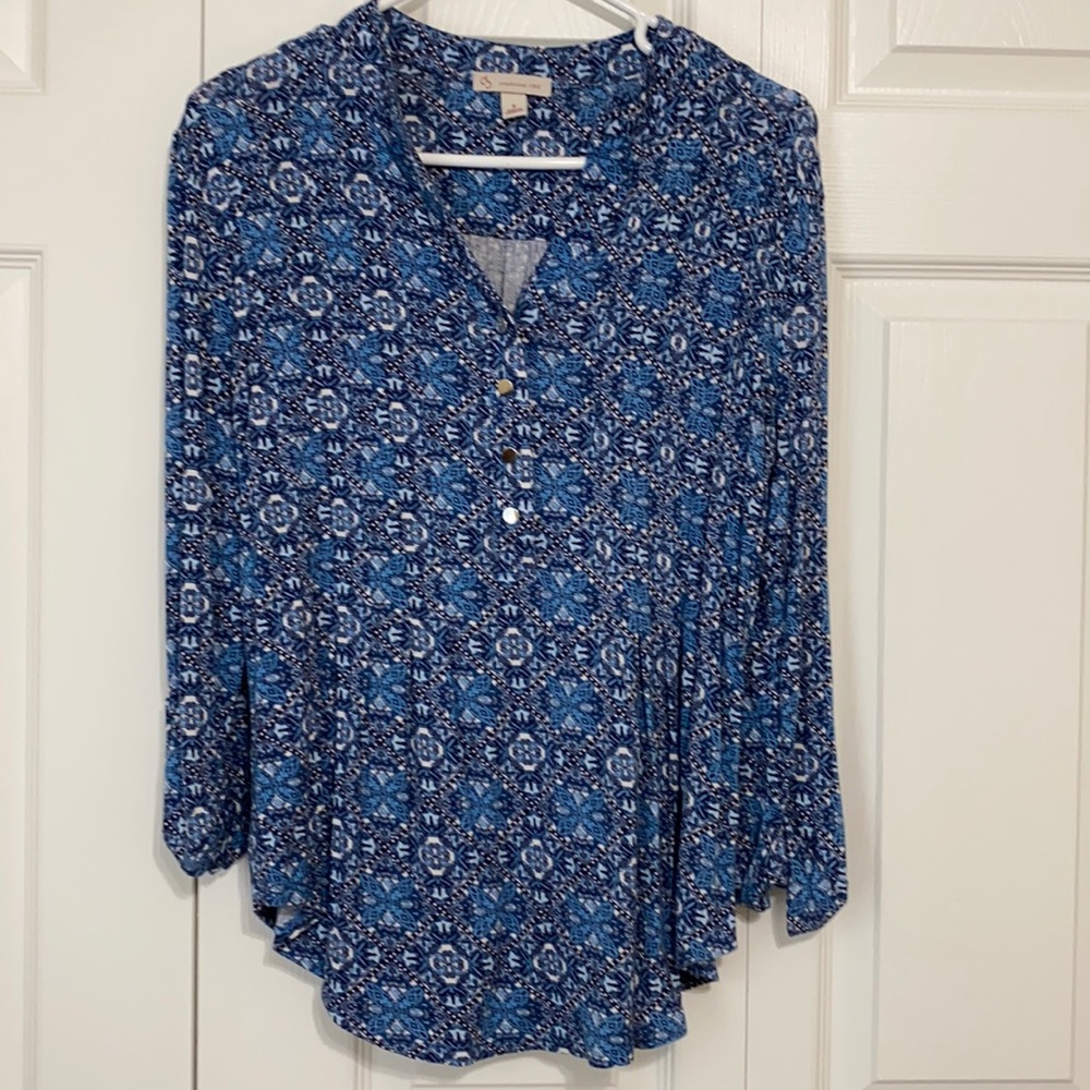 DressBarn 3/4 Sleeve Popover Top